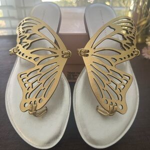 Sophia Webster Gold Butterfly Sandals